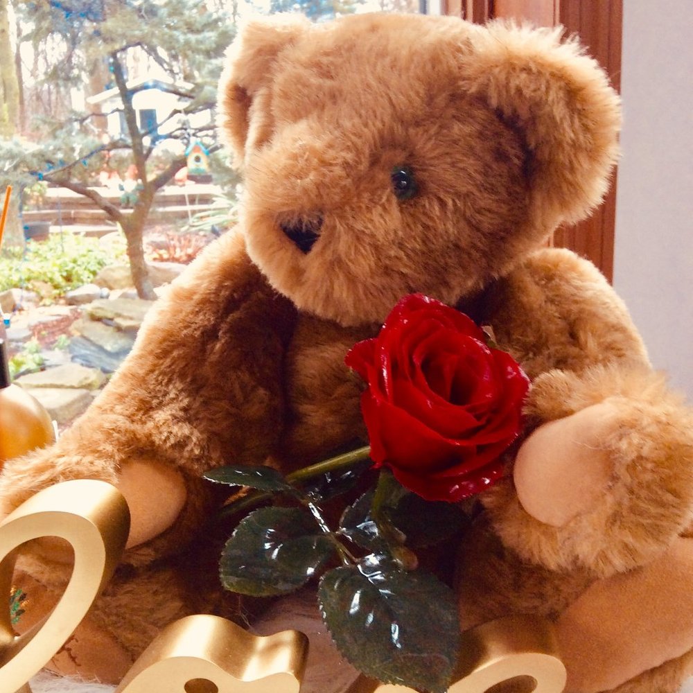 Rare VTG VTB -Emerald Green Eyes & Maple Tree Embroidery on paw